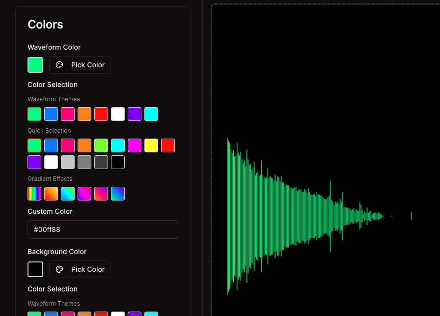 Customize Colors & Effects