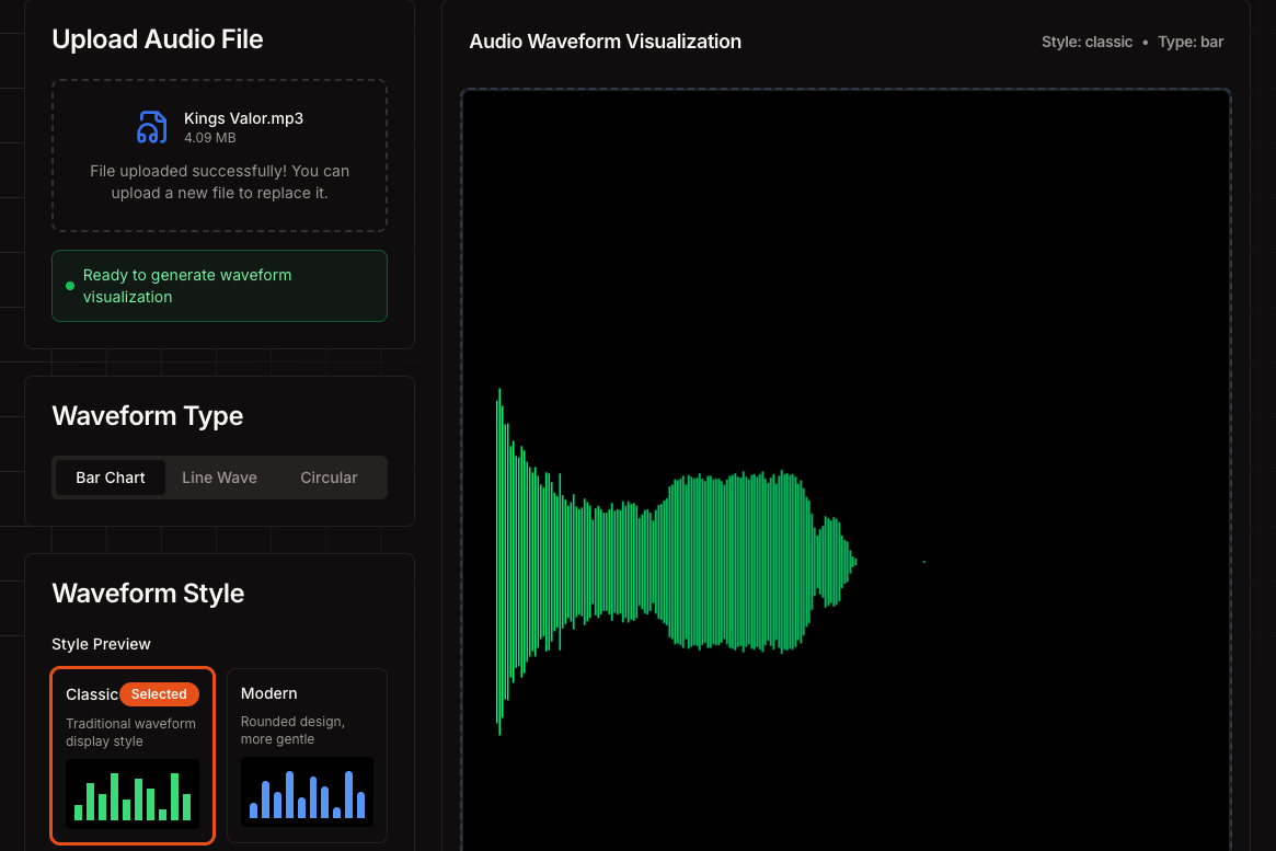Classic Bar Audio Waveform