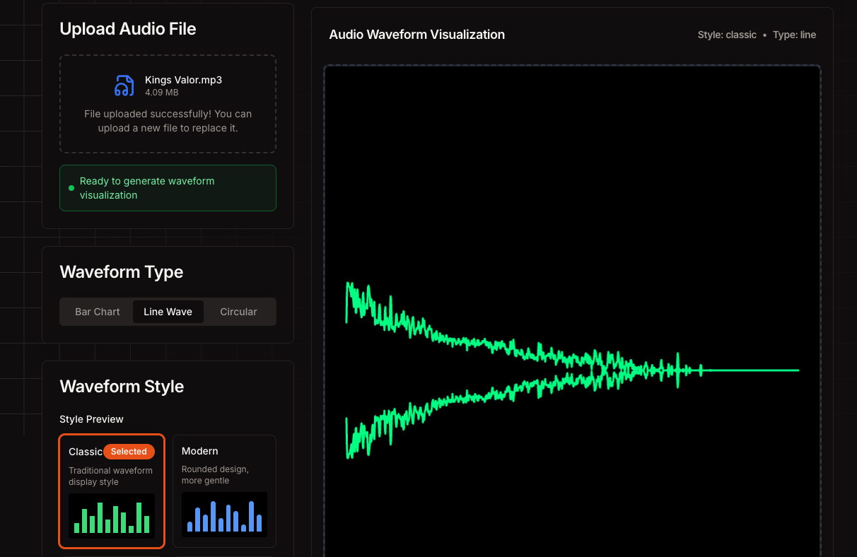 Smooth Line Audio Wave