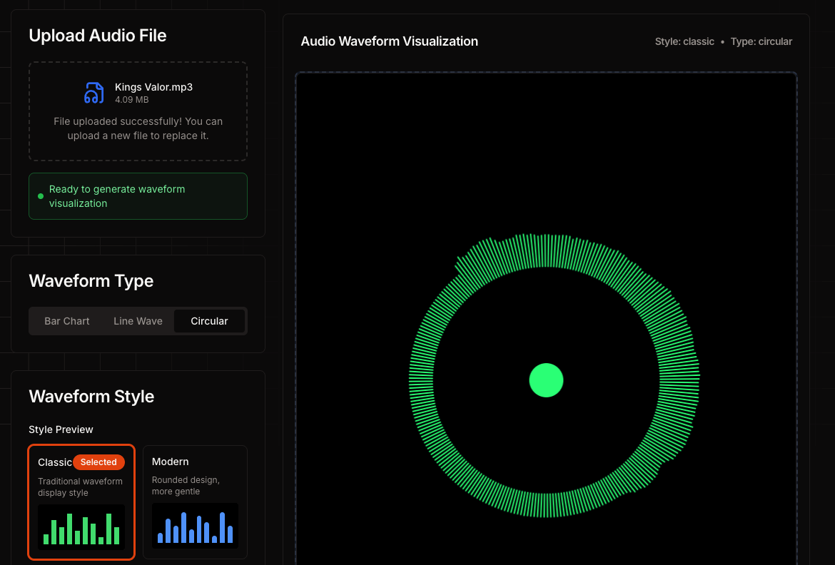 Audio Waveform Audio Wave Generator Online