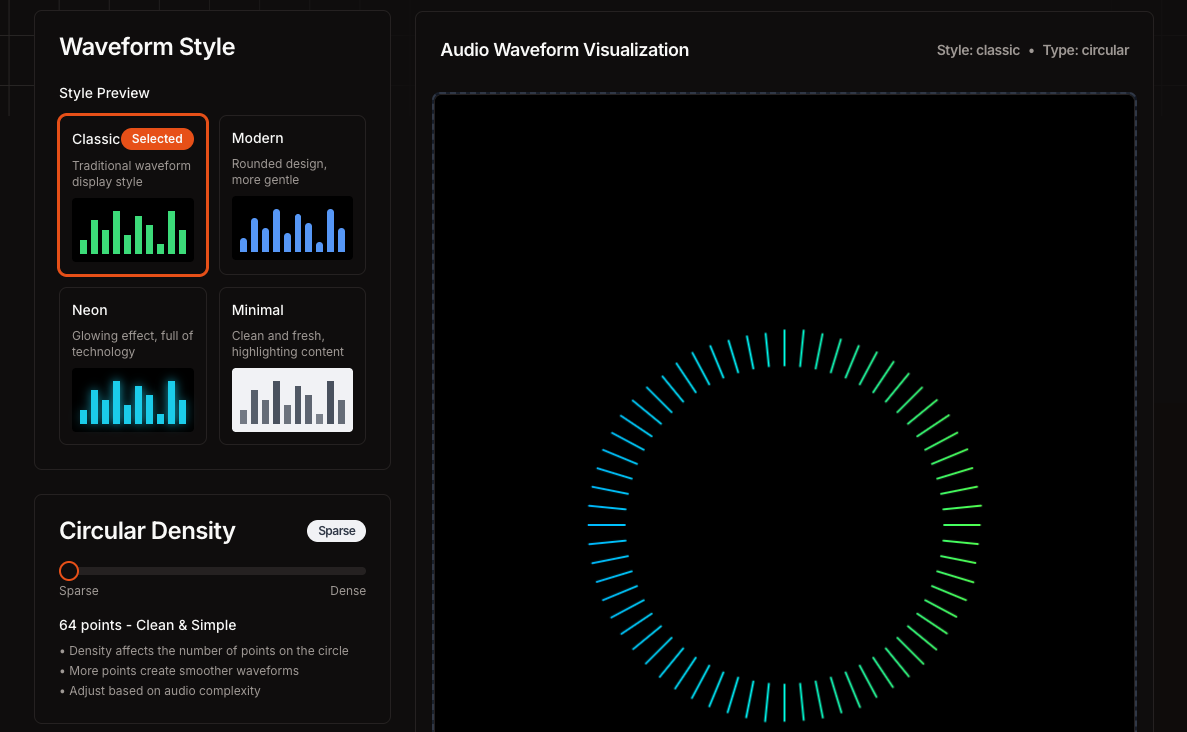 Minimal Audio Wave Art