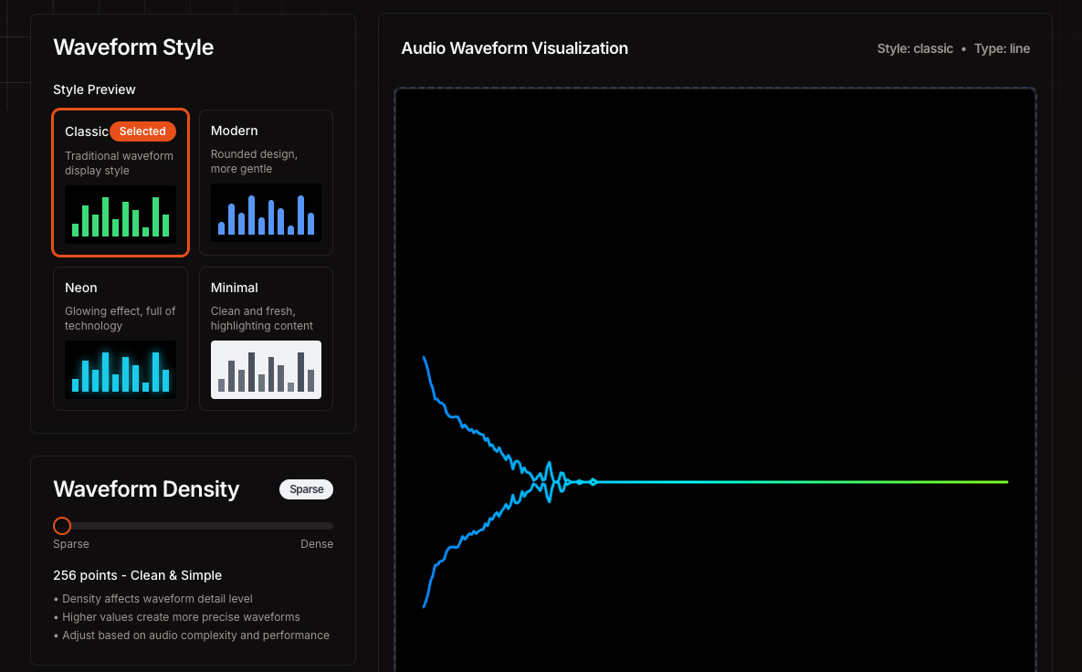 Gradient Audio Waveform